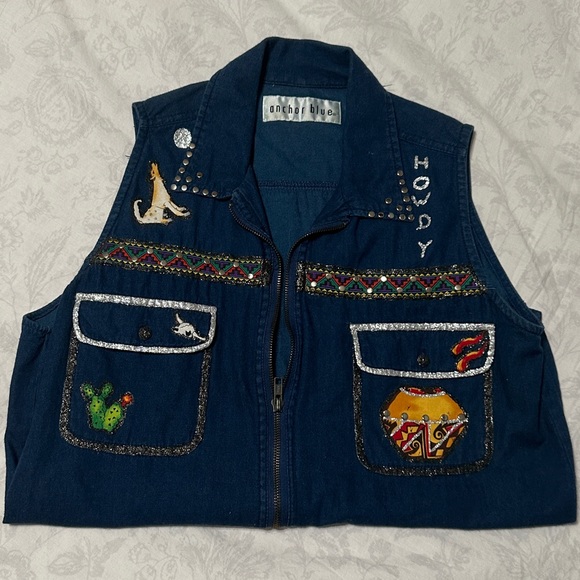 Anchor Blue - denim vest custom - Picture 3 of 4